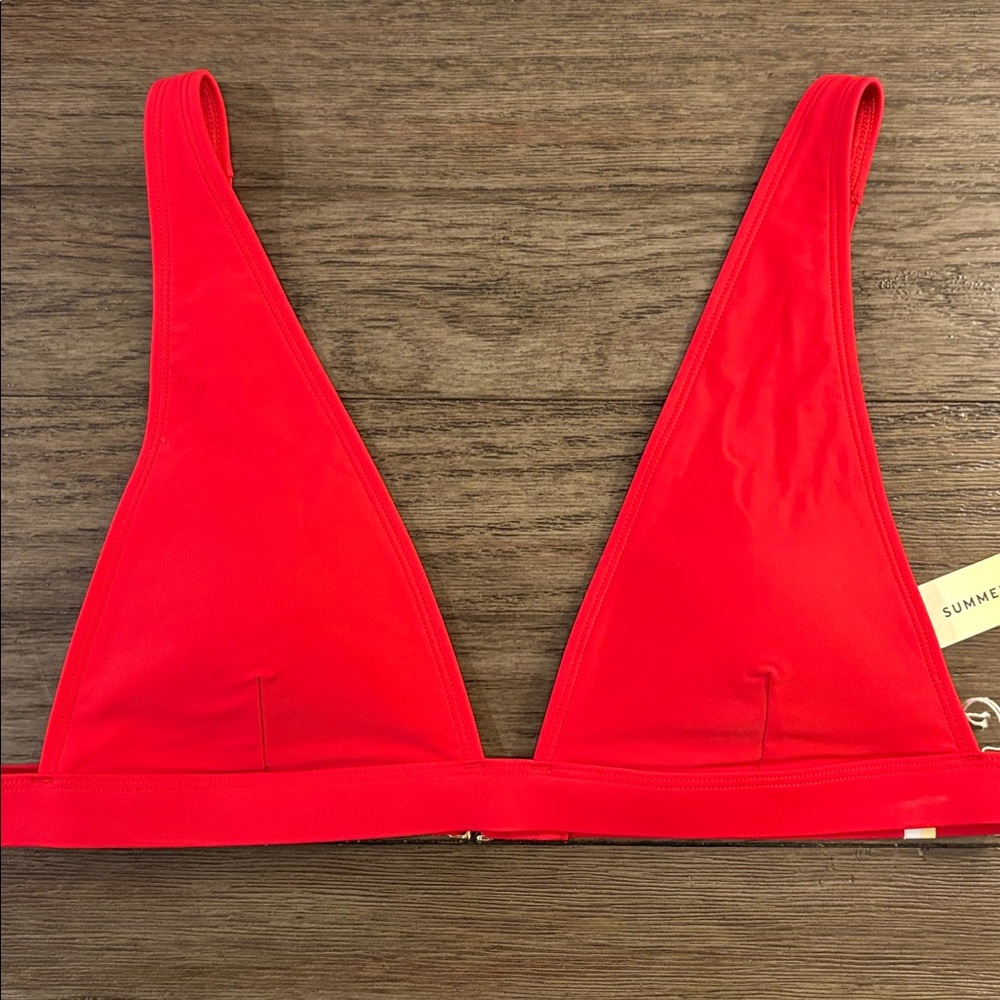 summersalt lava V-Neck Bikini Top - Picture 7 of 12